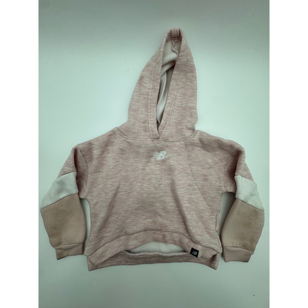 New Balance Infant Girls Pink Fleece Sweatshirt Jogger Set 24M 2 Piece Outfit